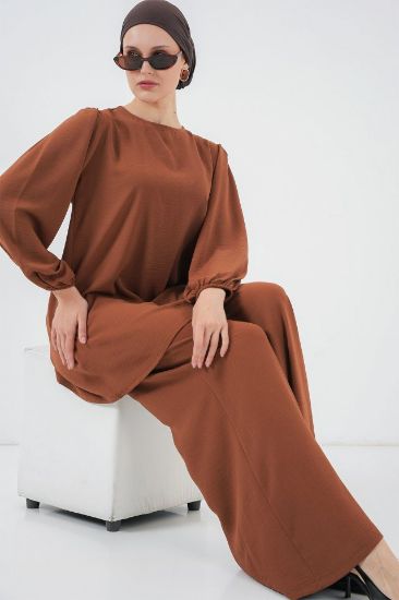Ayrobin Tunik Pantolon Alt Üst Takım 6712 - Sütlü Kahve resmi